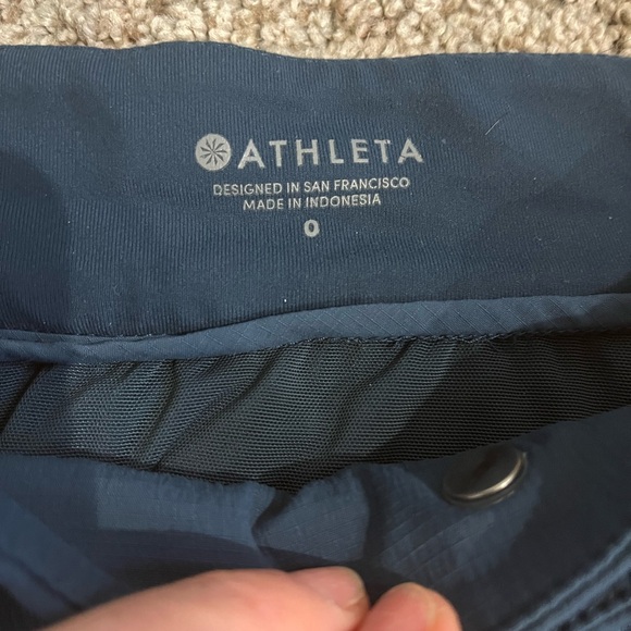 EUC Athleta Trekkie 2.0 Bermuda Shorts, Navy Bluee, Size 0 - Picture 4 of 7